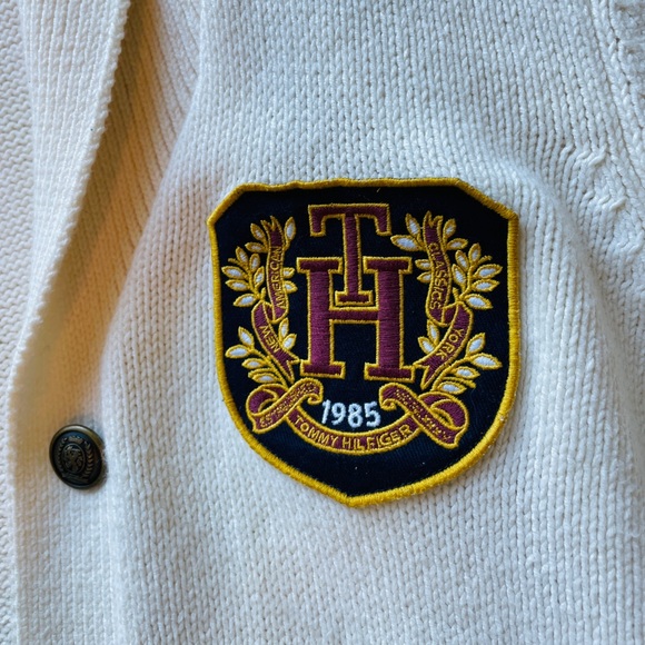 Rare Tommy Hilfiger Cardigan (with Hogwarts style patch) - Picture 6 of 9